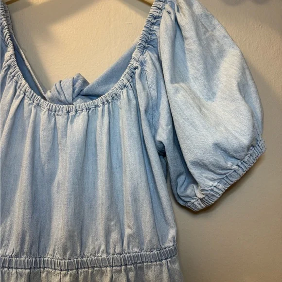 Old Navy Light Blue Puff Sleeve Mini Dress - Picture 5 of 13